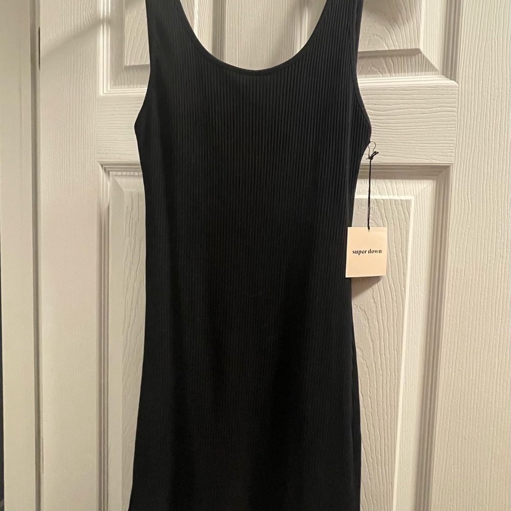 NWT Superdown Kourtney Black Mini Low Back Dress- M medium - Picture 3 of 4